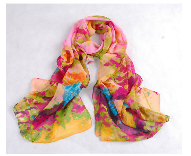Wholesale flower print chiffon scarf