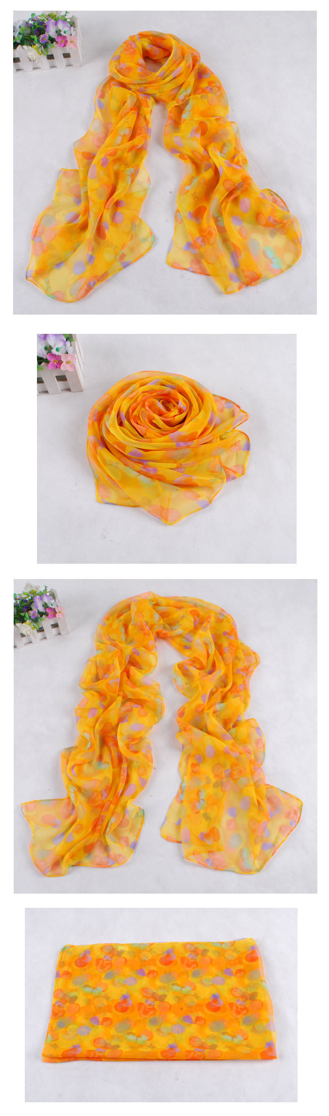 Temperament georgette long scarf wholesale