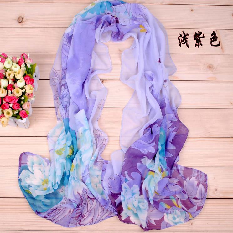 Gorgeous big peony printed scarf shawls wholesale