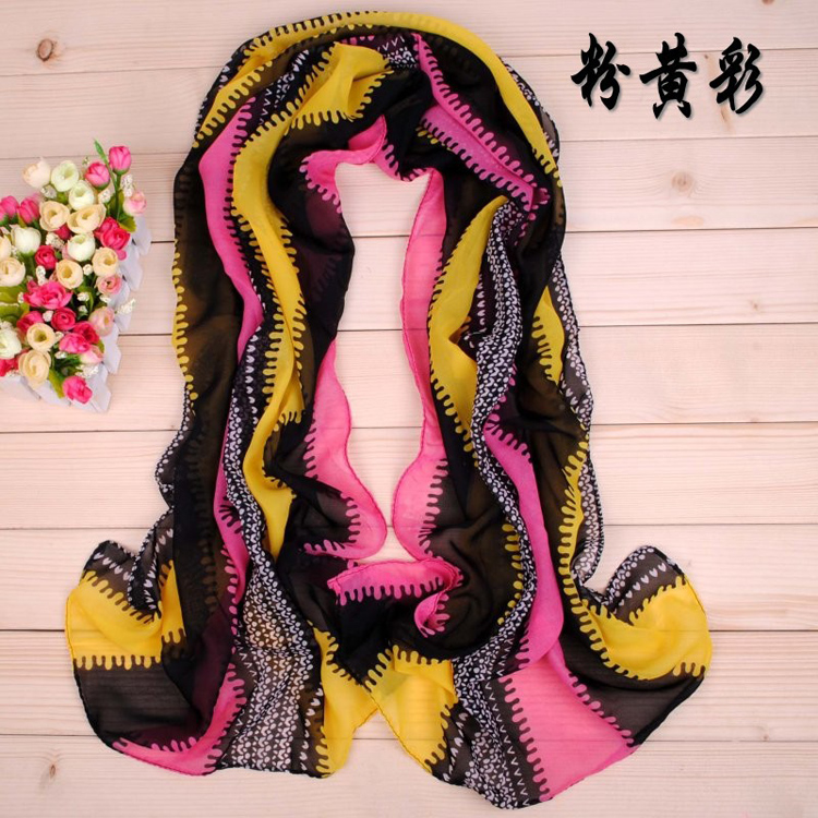 Classic vertical stripes long scarf wholesale