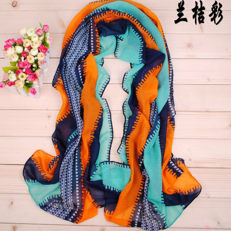 Classic vertical stripes long scarf wholesale