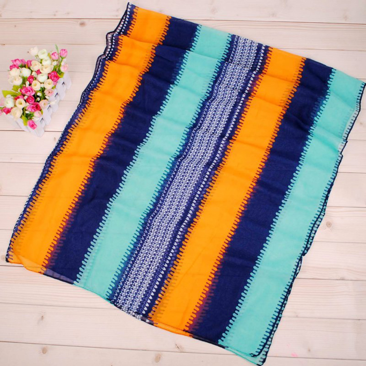 Classic vertical stripes long scarf wholesale