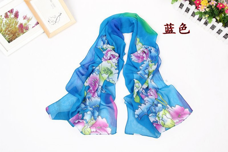 Fashion exotic flower print scarf