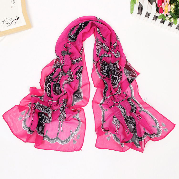 Classical chariot printed scarves wholesale
