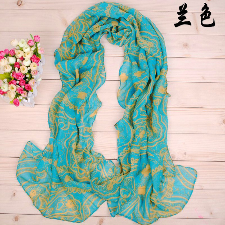 Plants flower print scarf wholesale