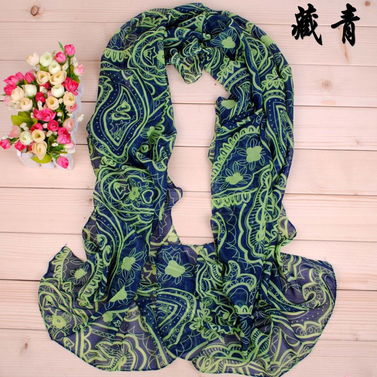 Plants flower print scarf wholesale
