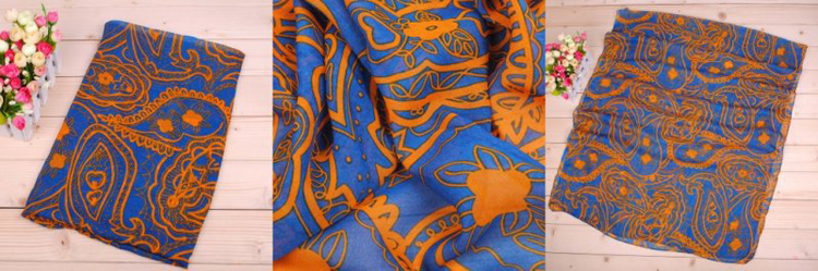 Plants flower print scarf wholesale