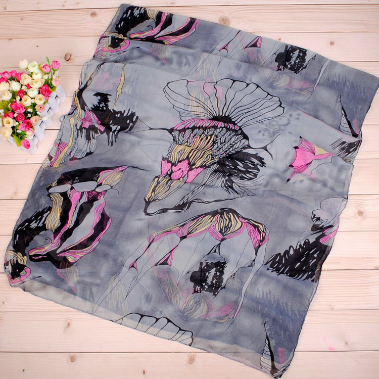 Printed scarves wholesale fashion abstract graffiti