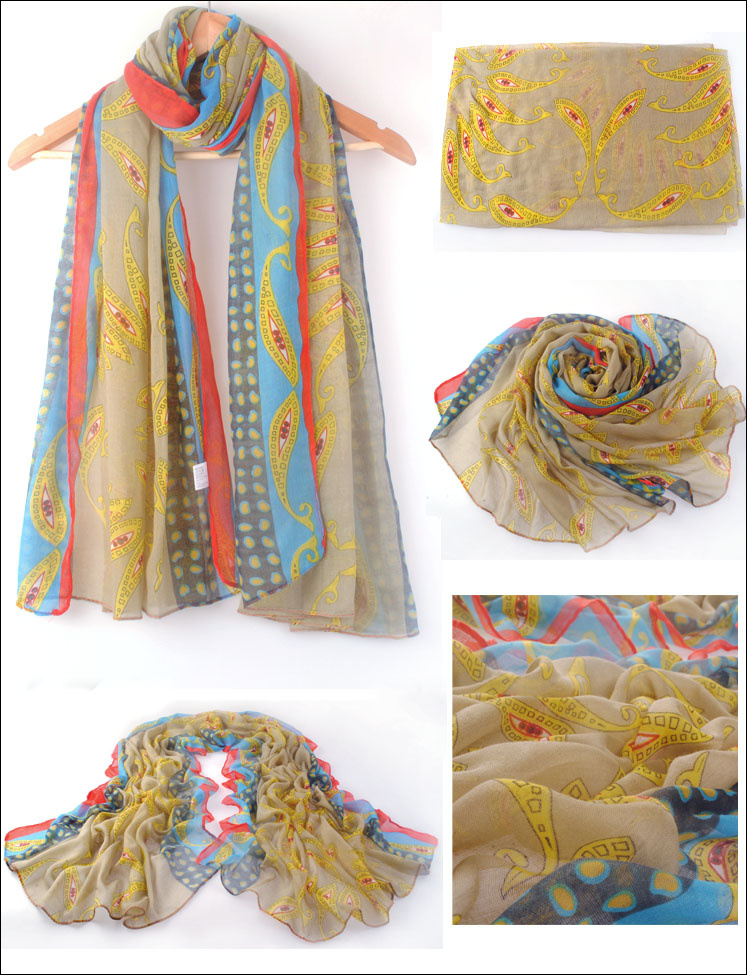Fashion cotton voile scarves wholesale