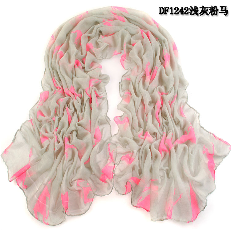 Dark Horse Print Scarf Shawl Wholesale Women