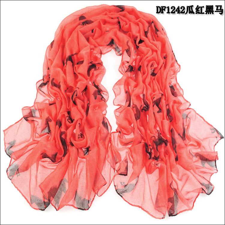 Dark Horse Print Scarf Shawl Wholesale Women