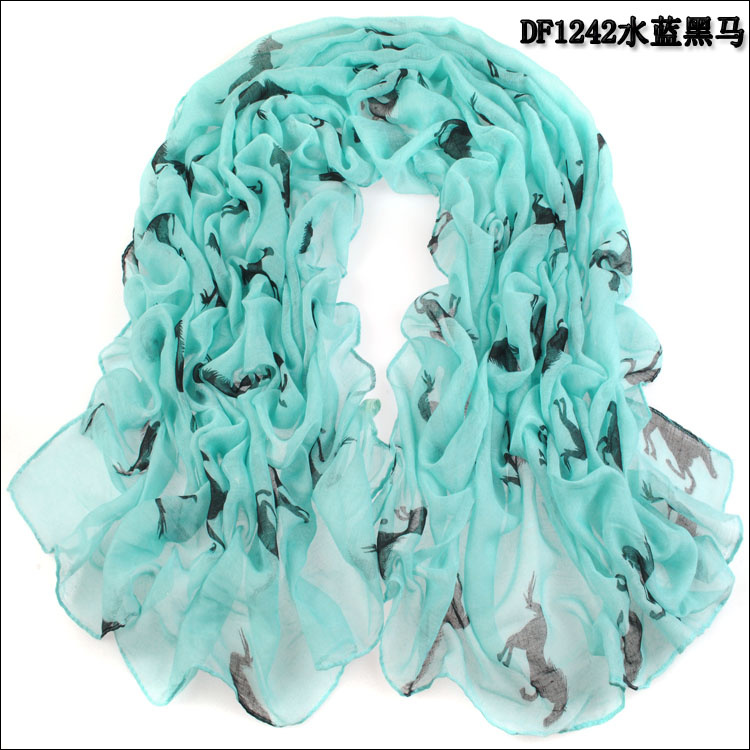 Dark Horse Print Scarf Shawl Wholesale Women