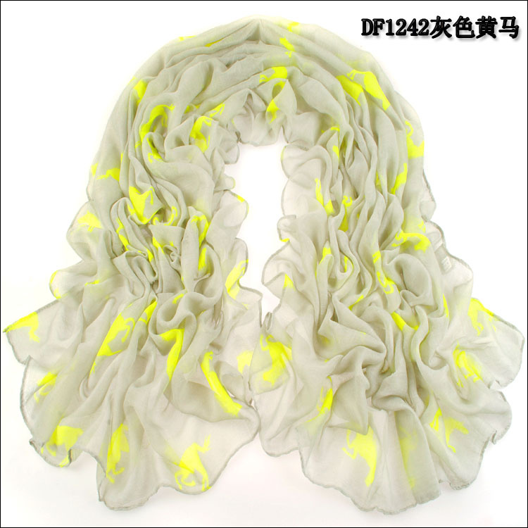 Dark Horse Print Scarf Shawl Wholesale Women