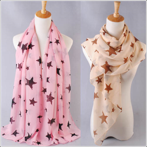 Star glitter velvet chiffon scarves wholesale 