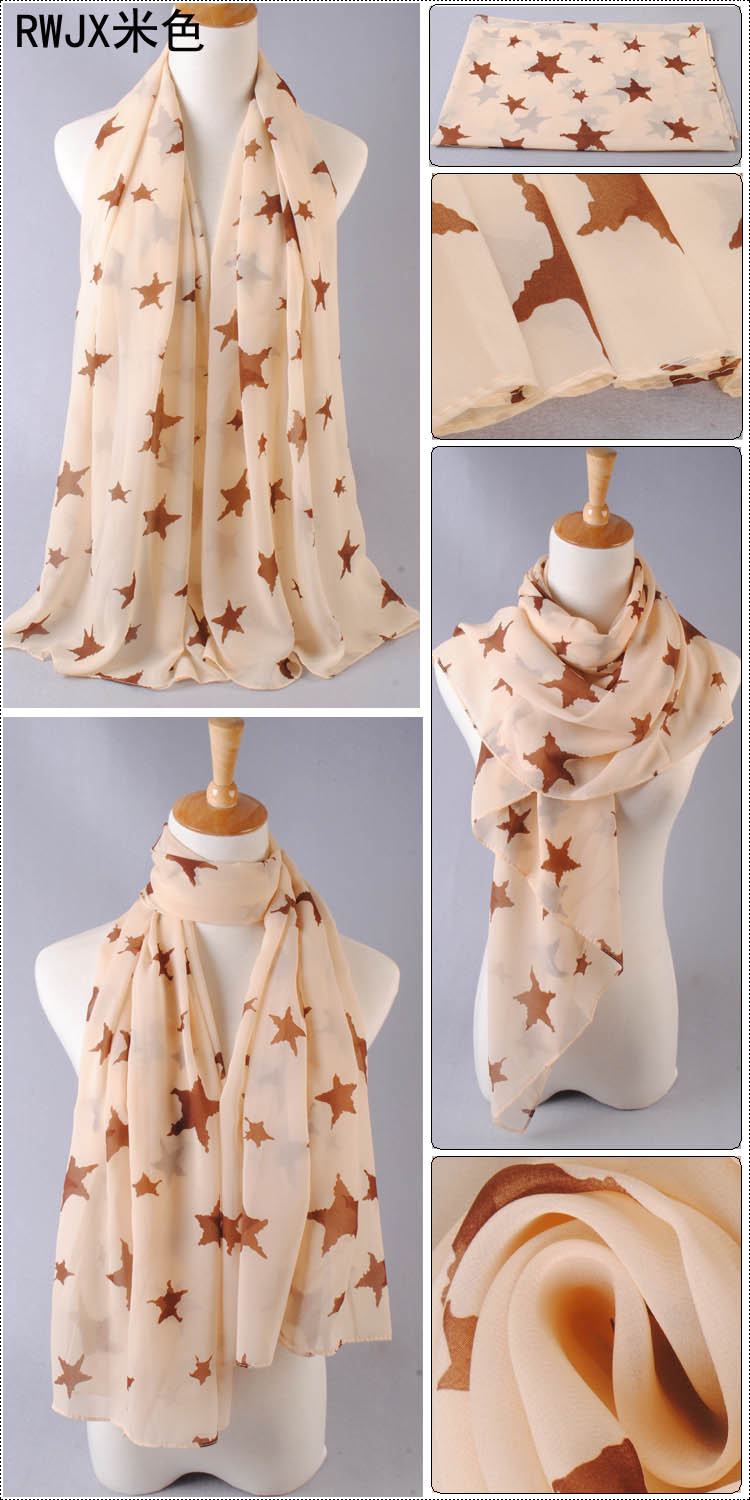Star glitter velvet chiffon scarves wholesale 