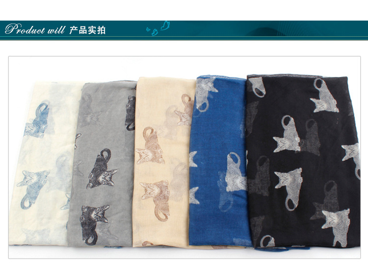 Voile kitty wholesale scarves Ms.