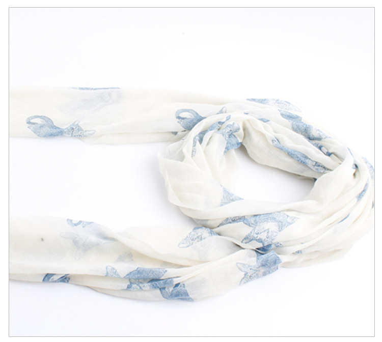 Voile kitty wholesale scarves Ms.