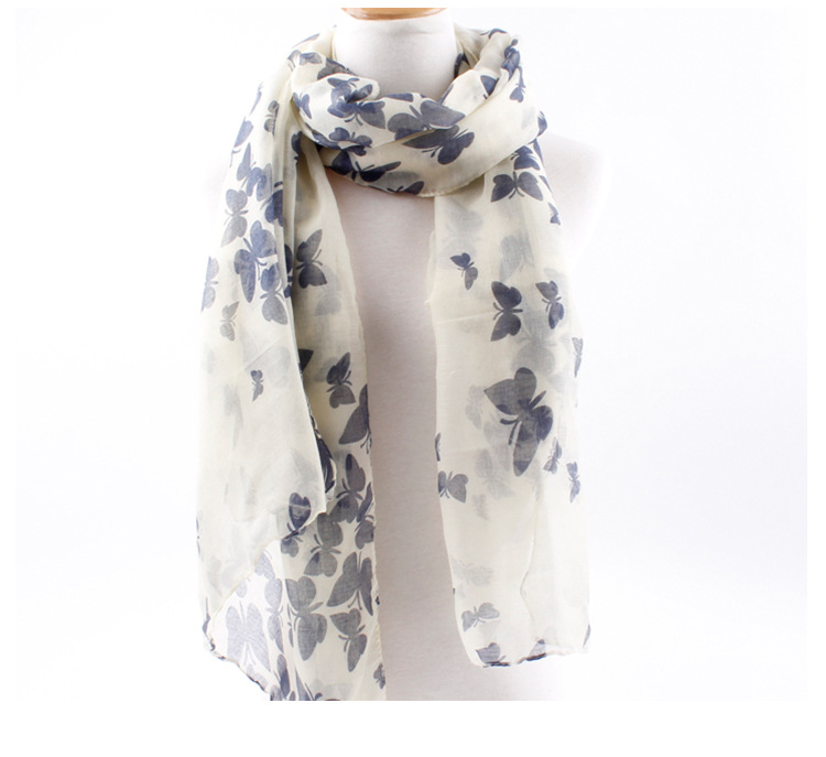 Ms. scarves wholesale printing monochrome butterfly