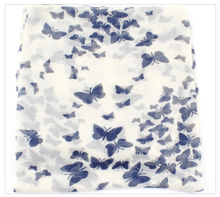 Ms. scarves wholesale printing monochrome butterfly