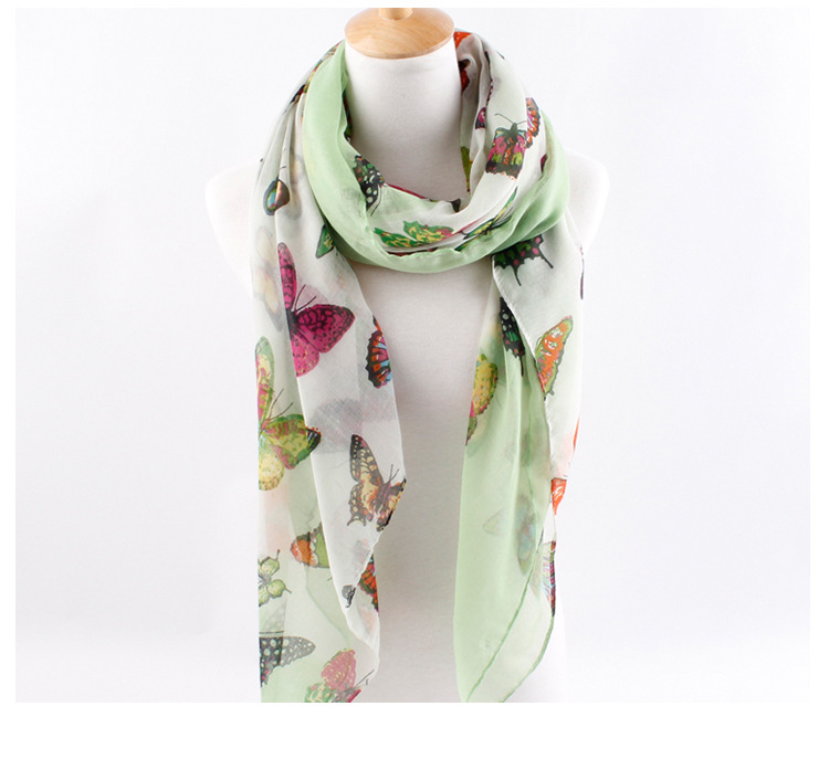 Wholesale Camouflage multicolored butterfly lady scarf 