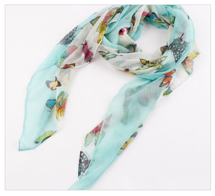 Wholesale Camouflage multicolored butterfly lady scarf 