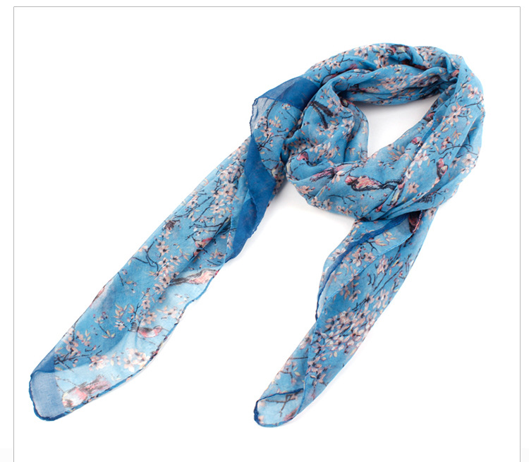 Branch birds warm scarf pattern printing wholesale 