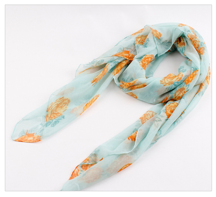 Wholesale Peony Garden Floral Printed Scarf Lady 
