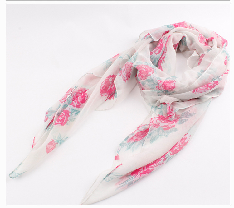 Wholesale Peony Garden Floral Printed Scarf Lady 
