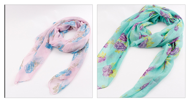 Wholesale Peony Garden Floral Printed Scarf Lady 