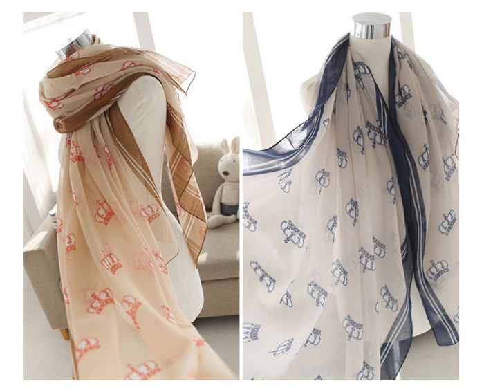 Crown voile scarves wholesale
