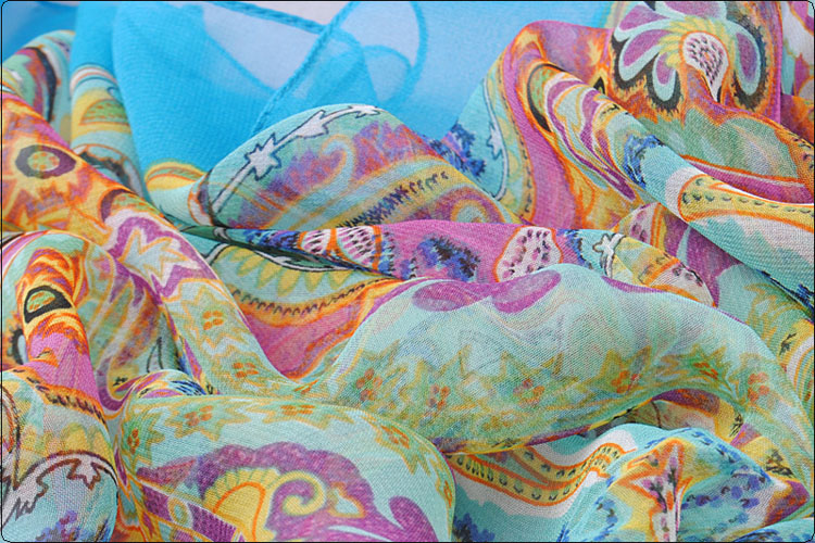 Temperament silk georgette long scarf wholesale