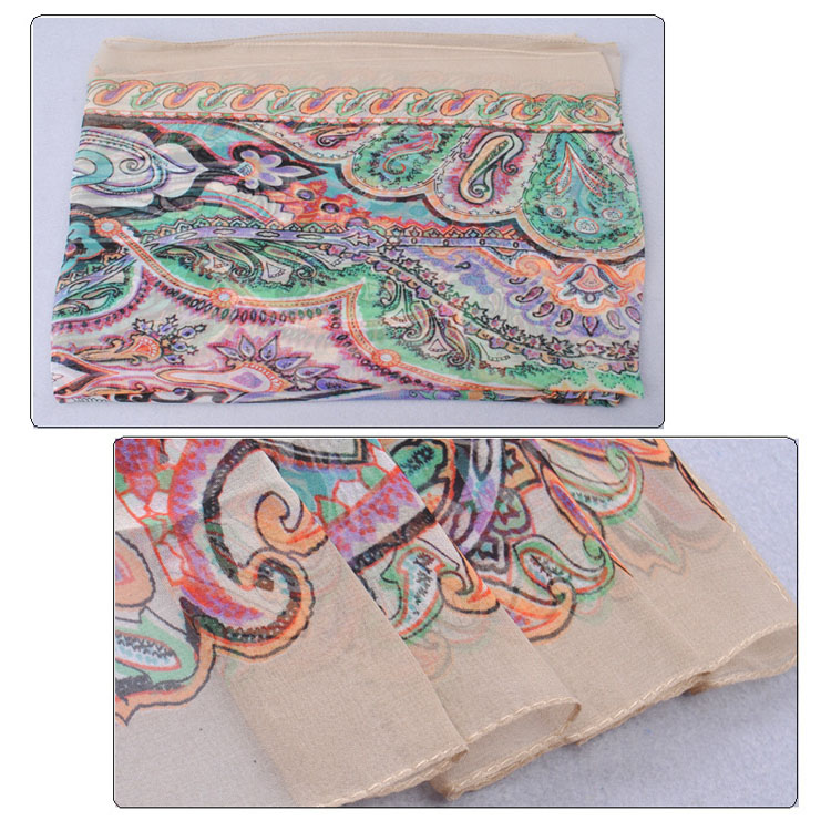 Temperament silk georgette long scarf wholesale
