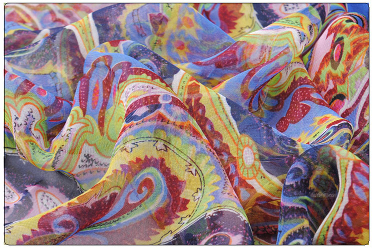 Temperament silk georgette long scarf wholesale