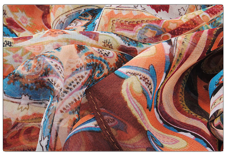 Temperament silk georgette long scarf wholesale