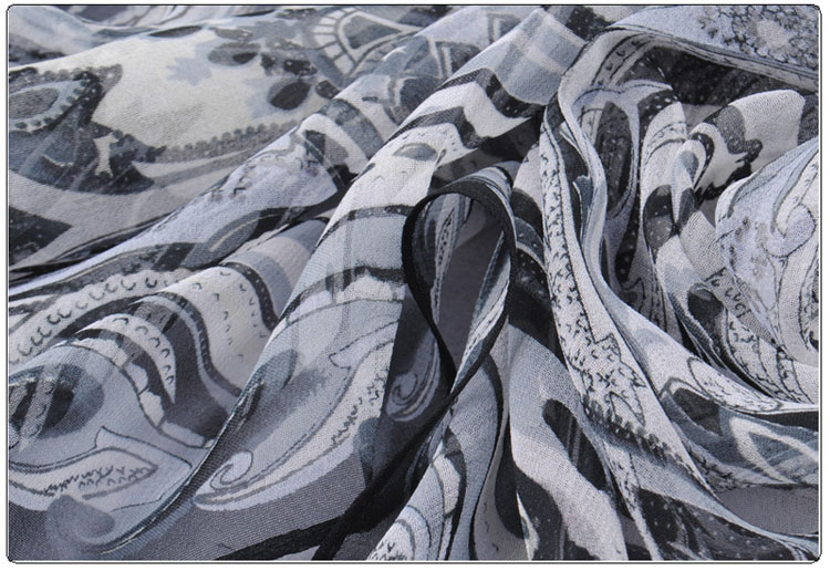 Temperament silk georgette long scarf wholesale