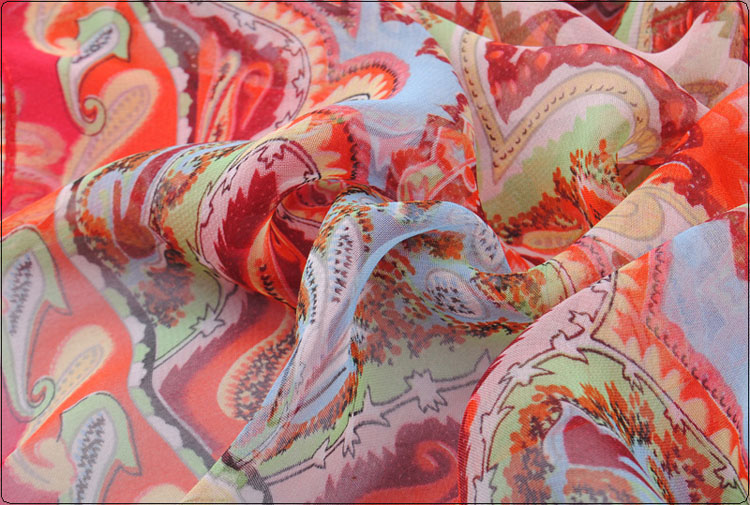 Temperament silk georgette long scarf wholesale