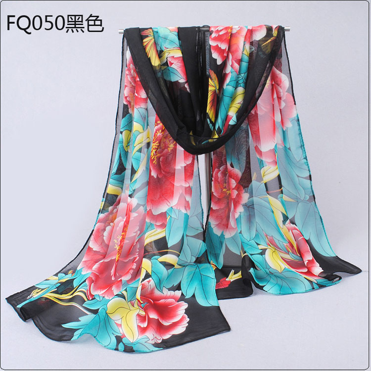 Peony Chiffon scarves wholesale