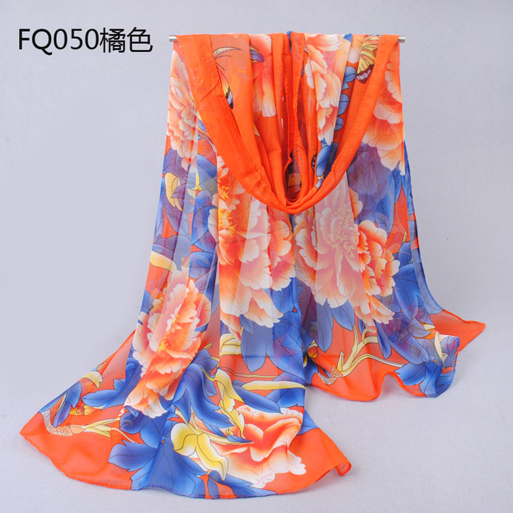 Peony Chiffon scarves wholesale