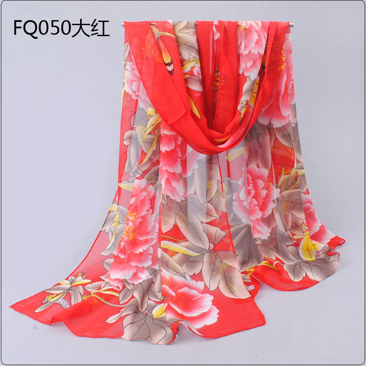 Peony Chiffon scarves wholesale