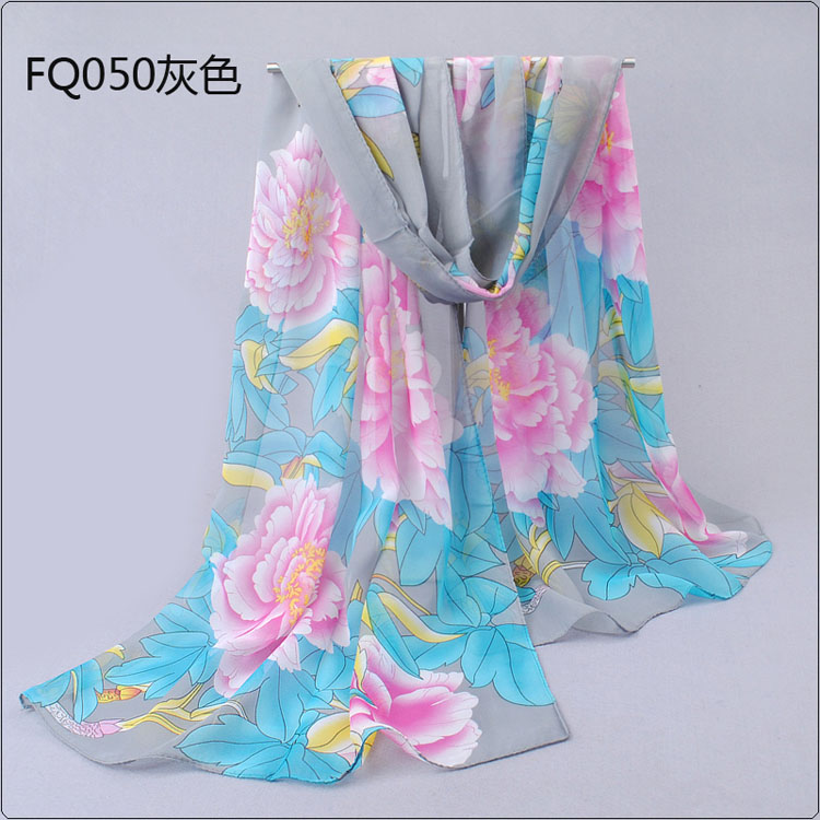 Peony Chiffon scarves wholesale