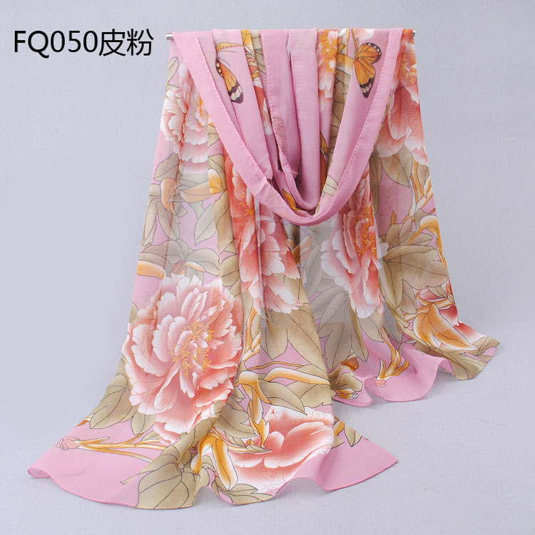 Peony Chiffon scarves wholesale