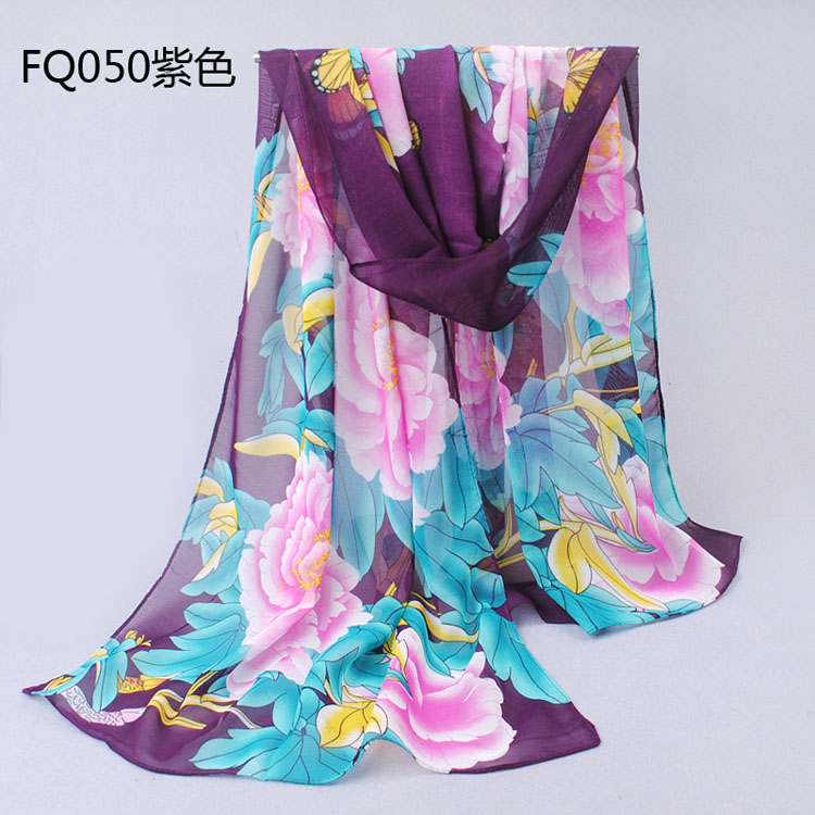Peony Chiffon scarves wholesale