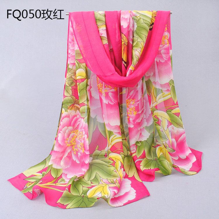 Peony Chiffon scarves wholesale