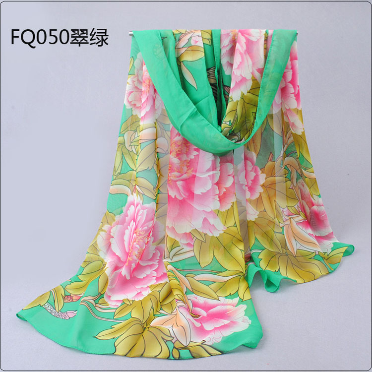 Peony Chiffon scarves wholesale