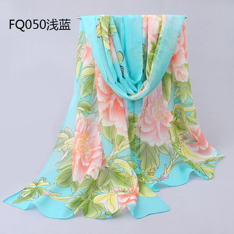 Peony Chiffon scarves wholesale