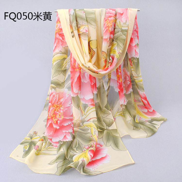 Peony Chiffon scarves wholesale