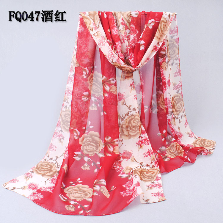 Ms. flowers chiffon scarves shawls wholesale