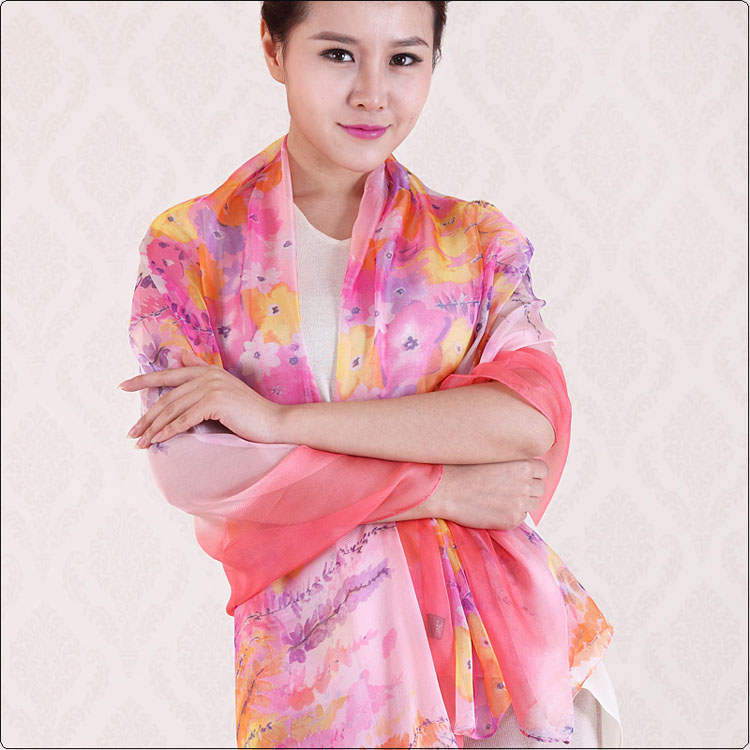 Lavender printed scarves wholesale 