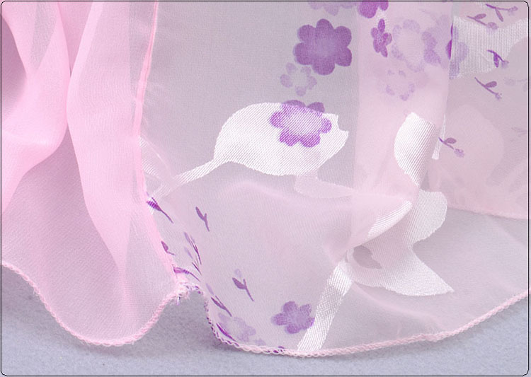 Burnt-out raw silk stitching ladies scarf