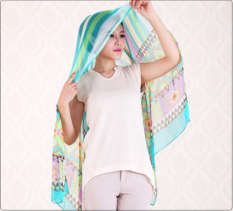 Pastoral style printed scarves wholesale 